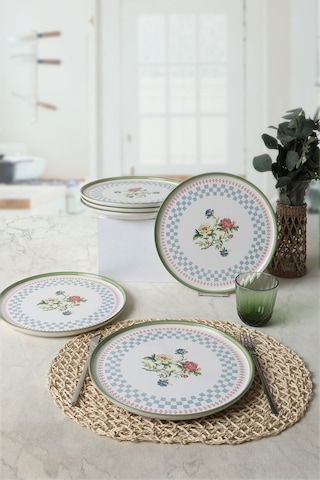 Keramika Rose Line Nordic Servis Tabağı 28 Cm 6 Adet 22911 Çok Renkli