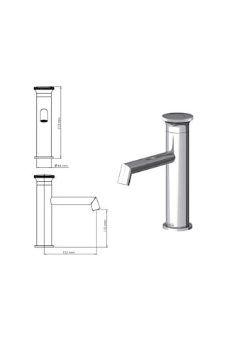 Teska E 5517 Arte Leo S Lavabo Bataryası Altın