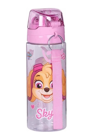 Paw Patrol Sky Suluk / Su Şişesi 500ml Pembe Özel Tritan Malzemeli Suluk Pipetli Çok Renkli