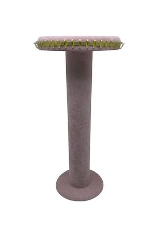 Süet Kumaş Pembe Renk 35 Cm Yuvarlak Model Kolye-tesbih-bileklik Standı