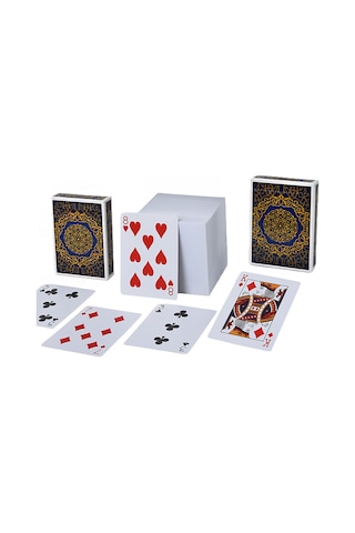 Mavi Jumbo Boy Pvc Plastik Su Geçirmez İskambil Poker Oyun Kağıdı Rd61mv