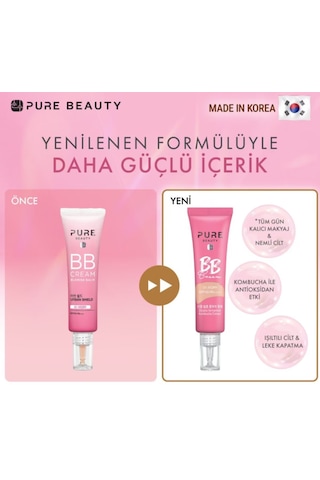 Pure Beauty Bb Krem, Spf50, Pa++++, 02- Natural 30 Ml + Watsons Organik Makyaj Pamuğu 02 Natural