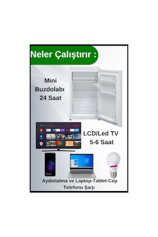 Bağ Evi Karavan Mini Buzdolabı+tv+aydınlatma Şebeke Destekli Solar Paket 3kwp