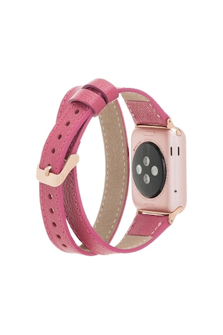 Apple Watch Uyumlu Deri Kordon 42-44-45mm Dt Cp4