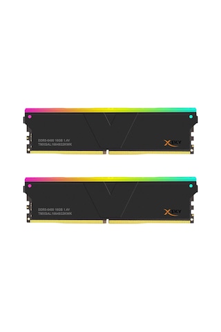 Manta Xsky Rgb 32gb 2x16gb Ddr5 6400mt/s Cl32, Amd Expo Uyumlu, Sk Hynix Ic, Oyun Masaüstü Bellek Modülü, Siyah