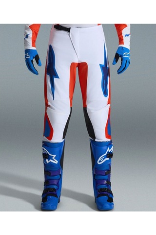 Alpinestars Fluid Grid Off-road Motosiklet Pantolonu Oranj Mavi Beyaz