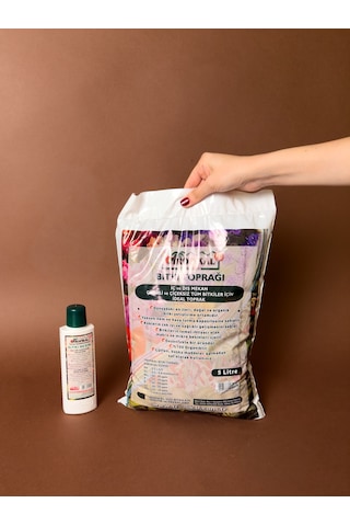 Yeşil Yapraklı Bitki Bakım Seti 5 Litre Bitki Toprağı + 225 Ml Bitki Besini