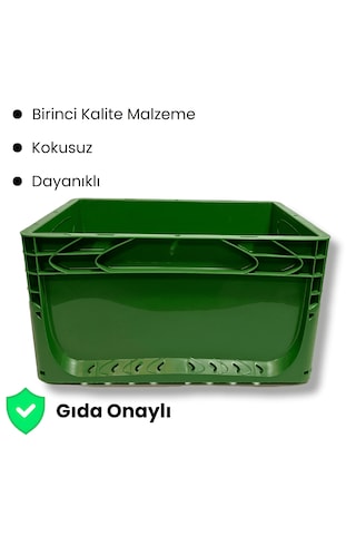 Alpbx 1.kalite Yeşil Plastik Kasa 40x30x22 Cm - Kutu 21 Litre