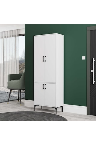 5030 Royal 4 Kapaklı 5 Askılı Portmanto Beyaz