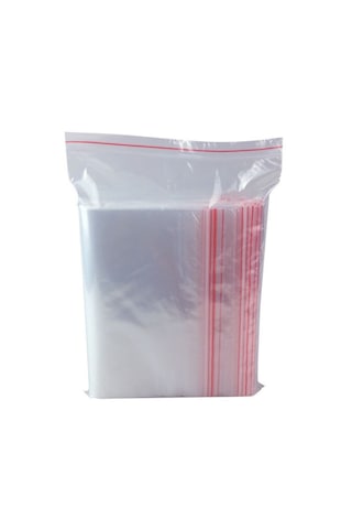 Kilitli Torba 17x23 Cm 100'lü Kilitli Buzdolabı Poşeti Şeffaf Naylon Torba Kilitli Saklama Poşeti
