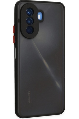 Huawei Nova Y70 Kılıf Montreal Silikon Kapak - Siyah Düz Renkli