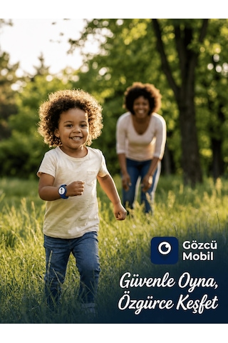 Gözcü Mobil Takip Bilekliği Ios Android Uyumlu Çocuk Genç Yaşlı Hasta Takip Konum Bilekliği Takip Cihazı Simsiz Lacivert