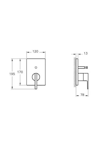 VitrA Suit Ankastre Banyo Bataryası Krom A42838 Krom