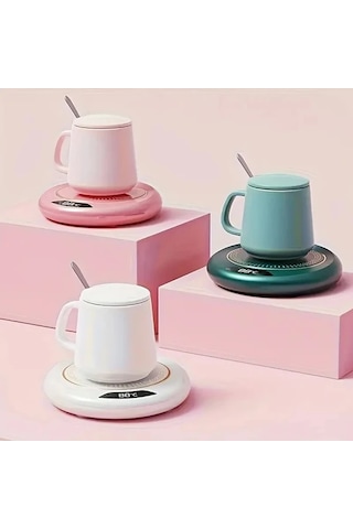 Willowhaven Pembe Akıllı Elektrikli Su Isıtıcısı Ve Kahve Fincanı Isıtıcı 3 Hızlı Usb Şarj Seyahat Kamp