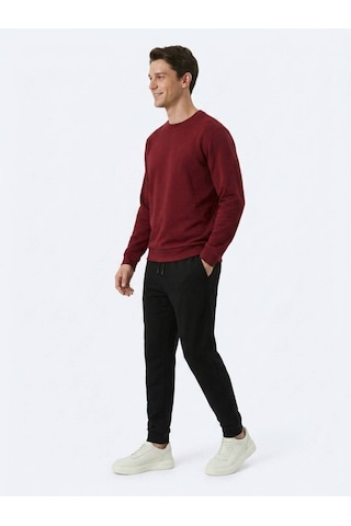 Kip Bordo Düz Sweatshırt