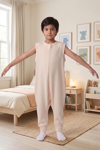 Baby Mod %100 Pamuk 1.0 Tog Kız Erkek Çocuk Uyku Tulumu Ekru
