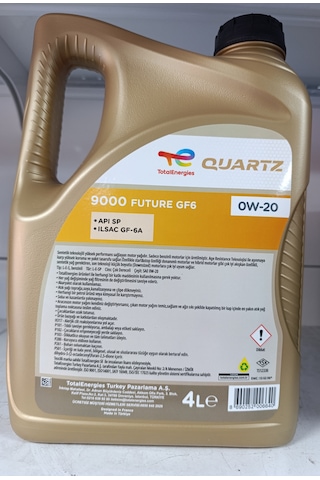 Total Quartz 9000 Future Gf6 0W-20 Motor Yağı 4 L