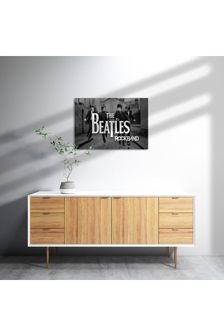 Cakasepetim The Beatles Rock Grubu Ahşap Mdf Tablo