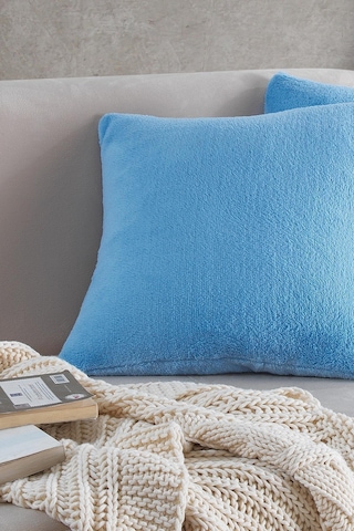 Maisonart Sofa 2 Adet Mavi Renk Welsoft Kırlent Kılıfı Yastık Kılıfı 44x44 Cm