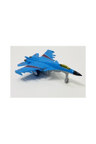 Metal Savaş Uçağı Mavi Işıklı Sesli F16 Model
