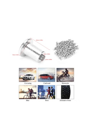 Moveevo Motosiklet, Atv/utv Ve Off-road Araçlar İçin Tungsten Çelik Kaymazsız Tırnak Vidalari - 8mm 10mm Standart Uçlu, 100 Adet Paket