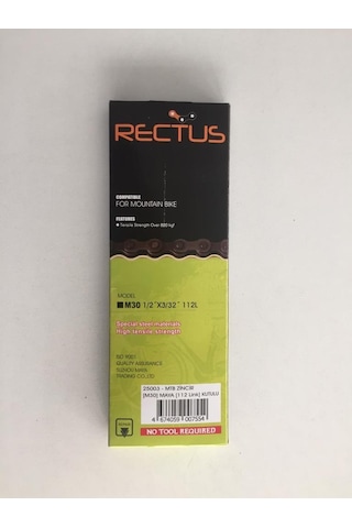 Kopmayan Vitesli Bisiklet Zinciri 112l Rectus Gri