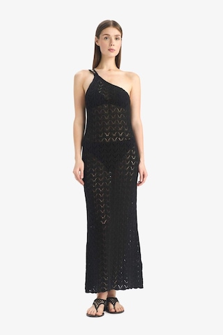 Defacto Regular Fit Tek Omuzlu Siyah Triko Plaj Elbisesi-fall İn Love Z9665az25hsbk81 Siyah