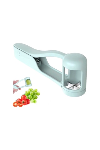 Fortunelane Abs+201 Mavi Paslanmaz Meyve Dilimleyici Üzüm Bölme Aleti Taze Meyve Mavi