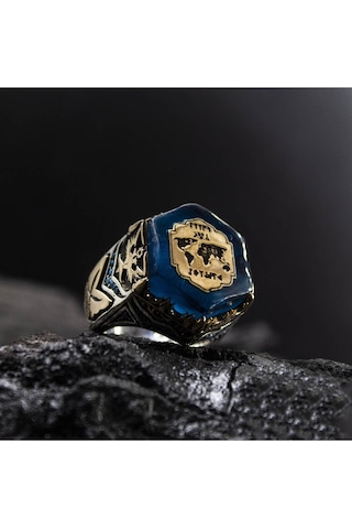 Islam Usta Tasarımı Miras Gümüş Erkek Yüzük