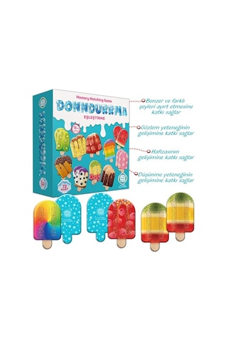 Toys Dondurma Eşleştirme Eğitici Oyun 72 Kart İle Görsel Hafıza Geliştirme Genel