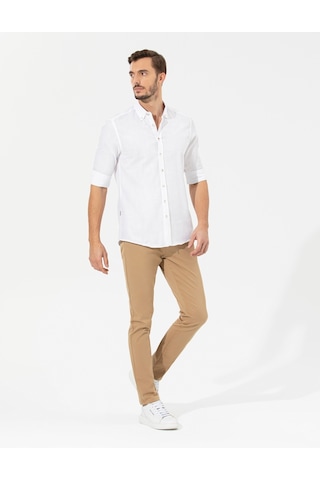 Pierre Cardin Erkek Beyaz Desenli Gömlek 50268183-vr013 Beyaz