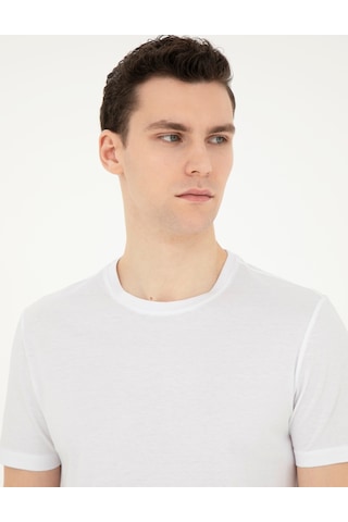 Pierre Cardin Erkek Beyaz Tişört 50284319-Vr013 Beyaz