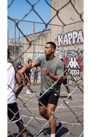 Kappa Jona Tshirt Erkek Antrasit Oversize Tişört