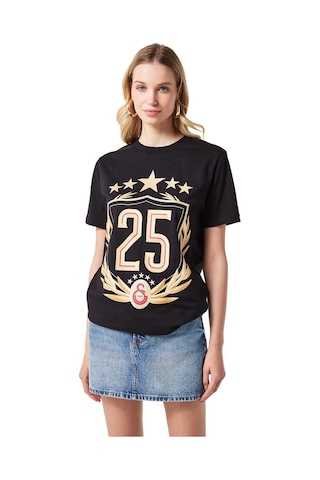 Gsstore Galatasaray 25 Şampiyonluk T-shirt - E251351-1-10637 Siyah