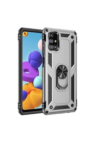 Samsung Galaxy Uyumlu M31S Kilif Zirhli Standli Miknatisli Tank Kapak 463776643