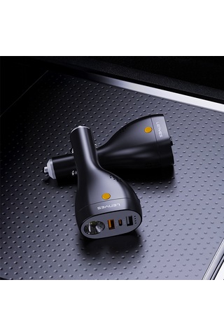 Lenyes Ca70 Type-c + Dual Usb-a Portlu Çok Fonksiyonlu Araç Şarj Aleti 20w Siyah