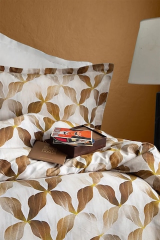 İssimo Home İllusion %100 Pamuk Saten Çift Kişilik Nevresim Takımı Kahve - Bej