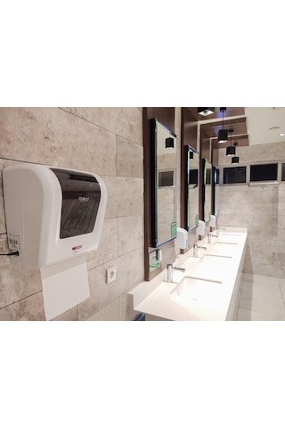 Flosoft Fotoselli Sensörlü Kağıt Havlu Verici 21 Cm F047 Beyaz - Siyah