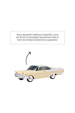 Torima D86 Klasik Araba Tasarımlı Bluetooth Hoparlör Bej