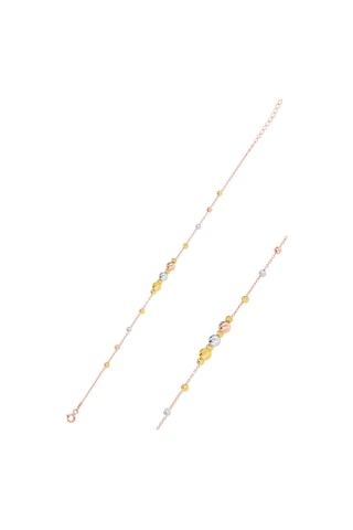 Gümüş Altın Yaldızlı, Rodaj Ve Rose Renkli Dorissa Dorica Bilekli N11.14036