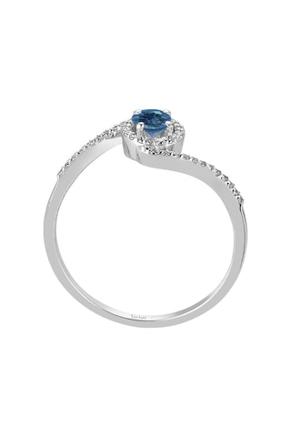 Sirius Pırlanta Ve London Blue Topaz Taşlı Romana Yüzük 0823R0180