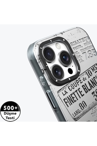 Apple iPhone 16 Pro Uyumlu Kılıf Magsafe Şarj Özellikli Youngkit Literary Serisi Retro Magz Kapak Gri