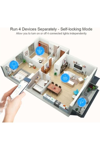 Tuya 4ch akıllı Wifi anahtarı RF 433