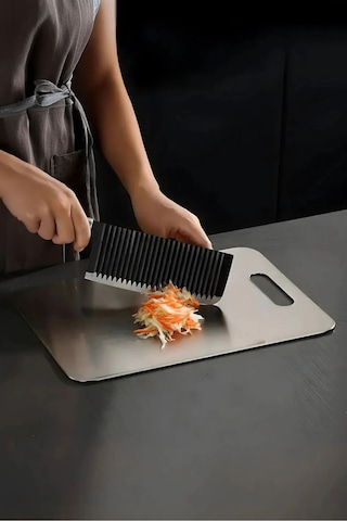 Perotti 90194 Cutmate Çelik Mutfak Kesme Tahtası 1302090194 Gri