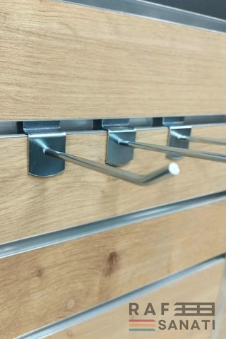 Kanallı Pano Kancası 30 Cm - Askı Kanca Raf Askısı Raf Aksesuar Tel Askı Raf Kancası 25 Adet