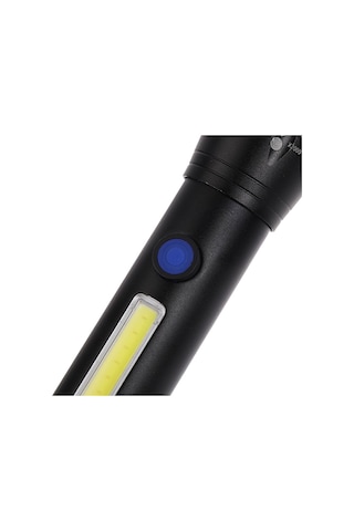Powermaster Pm-14621 Metal Flashlight Cob Power Ledli Şarjlı El F