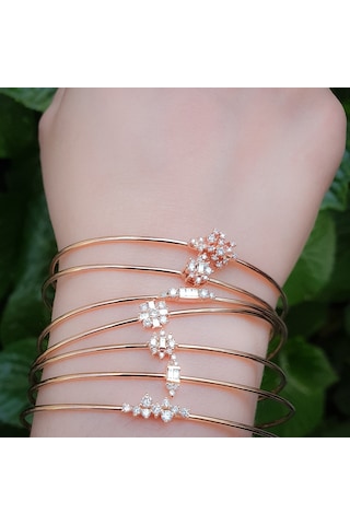 Nadias Jewellery Baget Pırlanta Bileklik N11.42