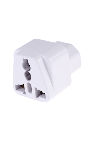 Taşınabilir Evrensel Soket - C14 Erkek Fiş Ups Pdu Apc Bilgisayar Sunucusu Güç Adaptörü Seyahat Şarj Cihazı Beyaz