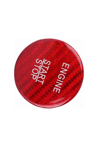 Geeroyoo Mercedes Benz Tüm Modeli Uyumlu Karbon Fiber Anahtar Yok Açma Düğmesi Kapak Kırmızı -  Radyan, Kolay Kurulum, Dayanıklı