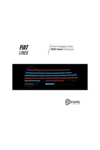 Famsotomotiv Fiat Linea Krom Cam Çıtası 8 Prç. 2007 Ve Üzeri P.Çelik